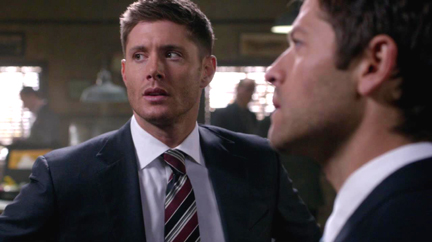 Dean's not sure why Cas is there. Dean's not sure why Cas is there.